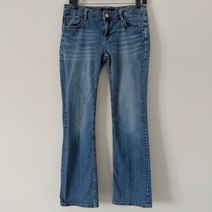 Vigoss Bootcut Flap Pocket Jeans Medium Wash Mid Rise Embroidered 31x30